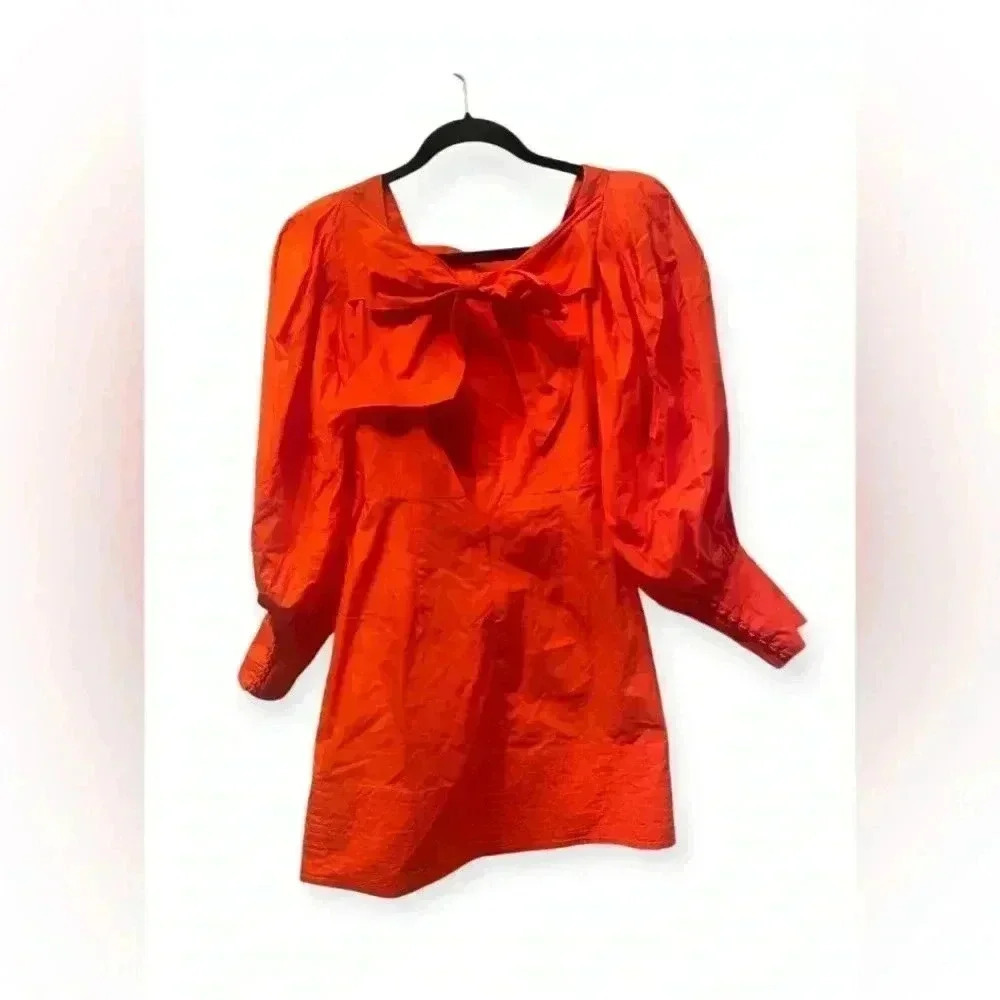 - FARM Rio Orange Open Back Mini Dress -size S - Picture 8 of 13